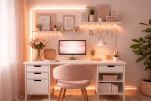 Chic Pink Study Table Ideas for a Cozy Desk Setup That Inspires Productivity